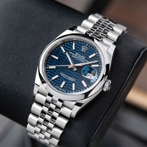 rolex datejust blue motif